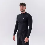 Pánské tričko Long-Sleeve Active Black - NEBBIA Barva: černá, Velikost: XXL