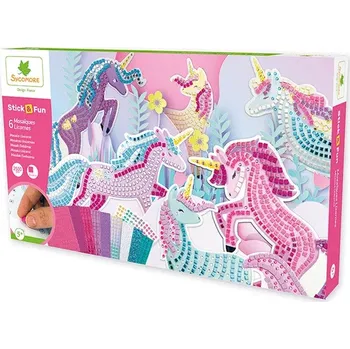 kreativní sada Stick & Fun XXL kreativní sada mozaika – jednorožci