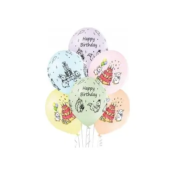 Balónek Narozeninové balónky s heliem, zvířátka, dort HBD