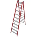 Dvojitý žebřík z plastu zesíleného skelnými vlákny, 2 x 10 příčlí