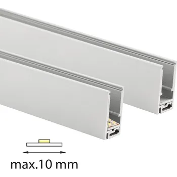 Stavební profil McLED ML-761.113.07.1 Speciální hliníkový profil SH, na sklo 8 mm, bez difuzoru, 1 m
