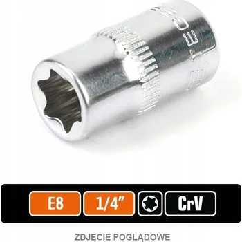 Klíč Nástrčný klíč 1/4" TORX E8 / TEGER