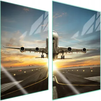 Obraz Skleněná ochranná deska na sporák 2x35x52 Letadlo