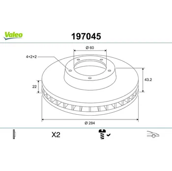 Brzdový kotouč Brzdový kotouč VALEO 197045