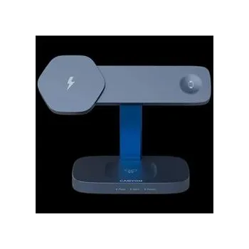 CANYON Bezdrátová nabíječka HEXAGON WCS-310 3in1 DarkGrey/Blue