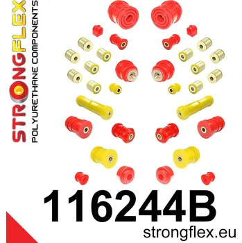 Silentblok nápravy 116244B: Strongflex Kompletní sada silentbloků pro zavěšení 16mm 111880 27mm 27mm