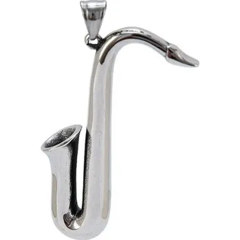 Přívěsek Přívěsek ocelový saxofon, pro jazzmana Stříbrná