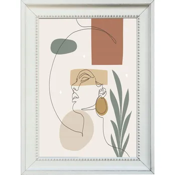 Rám na obraz Rámeček bílý 15x23 KORÁLKY na fotografii rámeček na foto elegantní