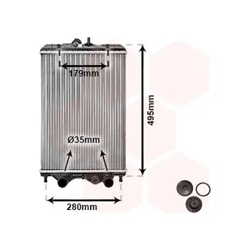 Chladič motoru Chladič, chlazení motoru VAN WEZEL 92002002