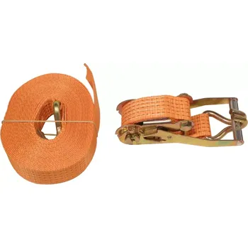 Upínací popruh Upínací pás dvoudílný, upínací popruh, kurtna s ráčnou, délka 10 m, 5 t, šířka 5 cm