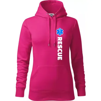 Dámská mikina Rescue - pro záchranáře - Mikina dámská Cape s kapucí - S ( Purpurová )
