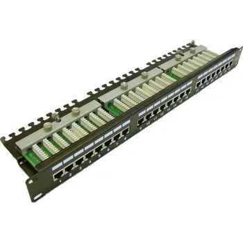 Patch panel Patch panel LEXI-Net FTP cat.5e 24p. 1U Black PATCHP24PHZF