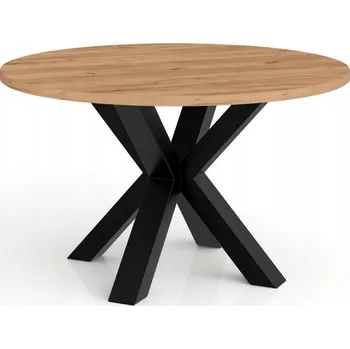 Konferenční stolek Konferenční stolek Noe 60 kulatý průměr 58 cm dub hikora přírodní do obývacího pokoje s nohou