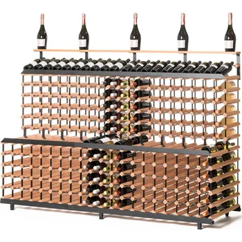 Stojan na víno RAXI Classix 7360S 360 lahví hnědý/černý