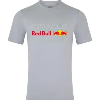 Pánské tričko Volnočasové tričko Oracle Red Bull Racing s logem šedé CORE S