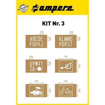 Barva ve spreji Šablony KIT č. 3, 6 šablon, různé motivy