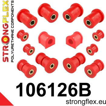 Silentblok nápravy 106126B: Strongflex Sada silentbloků předního zavěšení z polyuretanu 19mm