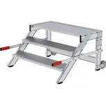 Schůdky z hliníku, pojízdné, třístupňové, šířka schůdku 1000 mm