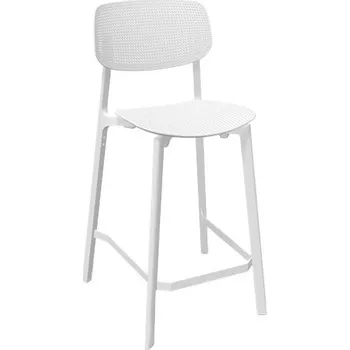 Barová židle Barová židle Kristalia Colander Stool Low bílé nohy bílý sedák v.sedu 66