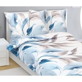 Povlečení Bellatex Povlečení bavlněný satén, Modrý podzim - 140x220, 70x90cm