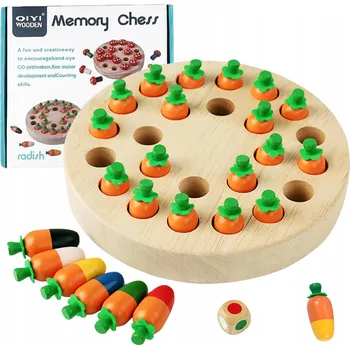 Dřevěná hračka LOGICKÁ HRA ČÍŇAN PEXESO DŘEVĚNÁ SPOLEČENSKÁ KLASICKÁ PRO DĚTI