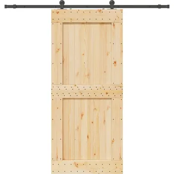 Interiérové dveře OMAXI Posuvné dveře s kováním 100 x 210 cm masivní borové dřevo 838421