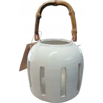 Svícen Keramický dekorativní svícen 13 cm Bílý KOOPMAN 1 ks