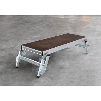 Schůdek Podesta ke stroji, výškově nastavitelná, 1700 x 600 mm