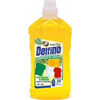Prací gel Delfino Bucato Cocco 20 praní 1L italský gel na praní s vůní kokosu