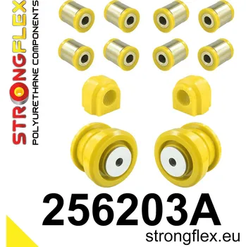 Silentblok nápravy 256203A: Strongflex Sada silentbloků zadního zavěšení do 05 / 2003 varianta SPORT 16mm