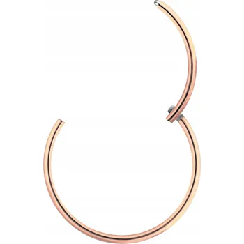 Prsten Kroužek Clicker Růžové Zlato OCEL 316L 0,8/6 mm