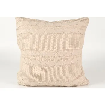 Pletený povlak na polštář 45x45 vzor 1 béžový