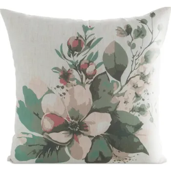 Povlečení Povlak na polštář LEN 46 bílý / zelený