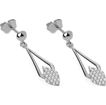 Náušnice Napichovací náušnice z bílého zlata se zirkony Rhoe, 14K IZ24788AL + dárkové balení LUXUS zdarma