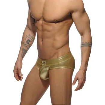 Pánské erotické prádlo Slipy Addicted AD543 Metallic Brief zlaté M, pánské slipy