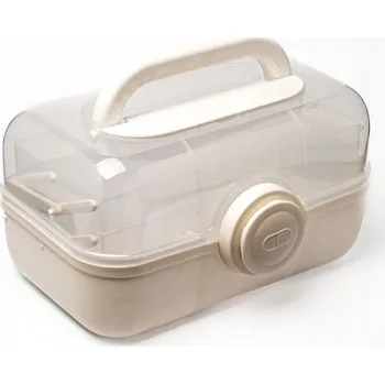 Obraz Stylový kufřík s tácky – organizace domácí lékárničky | 27x20x15,5 cm