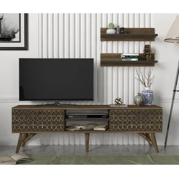 Televizní stolek Casarredo Televizní stolek s policemi ERDEK ořech