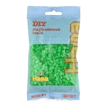 Dětské navlékací korálky Hama® Zažehlovací korálky MIDI zelené neonové 1000ks H207-37