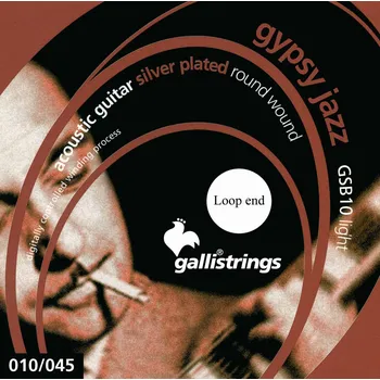 Struna pro hudební nástroj Galli GSB10 Gypsy Guitar Light Loop End + prodloužená záruka 3 roky