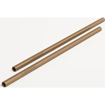 Waterdrop Nerezová brčka | Udržitelné slámky z nerezové ocele, bronzová matná