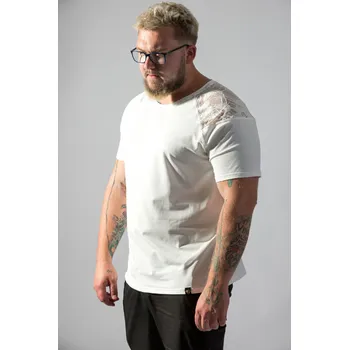 Pánské tričko GoldBee Pánské Tričko s Krajkou White Barva: White, Velikost: XL