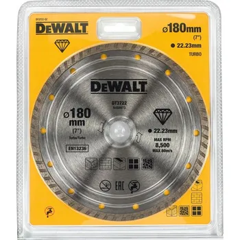Řezný kotouč Diamantový řezný kotouč Dewalt 180x22.2 mm DT3722