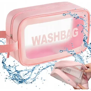 Kosmetická taška CESTOVNÍ VODĚODOLNÁ KOSMETICKÁ TAŠKA DO KUFRU RŮŽOVÁ STŘEDNÍ