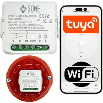 IP kamera WiFi ovladač rolet s procentuálním nastavením, pod omítku, Tuya