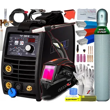 Svářečka SADA INVERTOROVÁ SVAŘEČKA TIG S PULSEM SPARTUS EASYTIG 205P DC