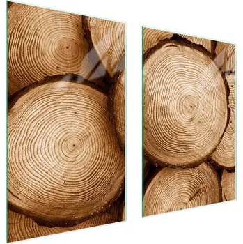 Obraz Skleněná ochranná deska na sporák 65x52 Dřevo