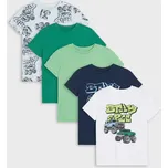 Sinsay - Sada 5 triček - bílá - 832EY-00X - 832EY-00X-122