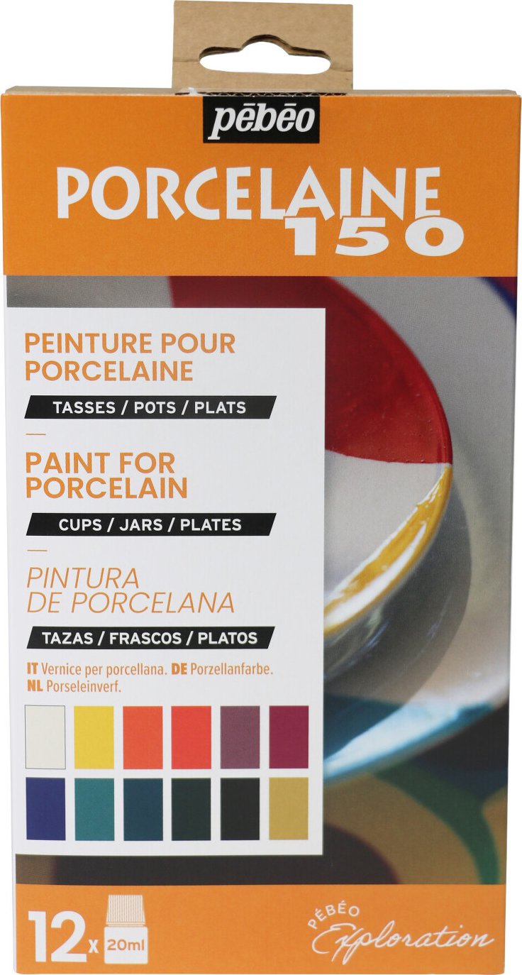 Sada barev na porcelán Pébéo Porcelaine 150 12 × 20 ml I
