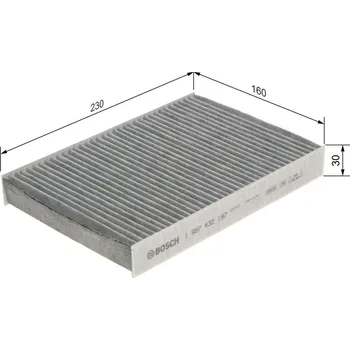 Ventilátor topení a klimatizace Filtr, vzduch v interiéru BOSCH 1 987 432 197