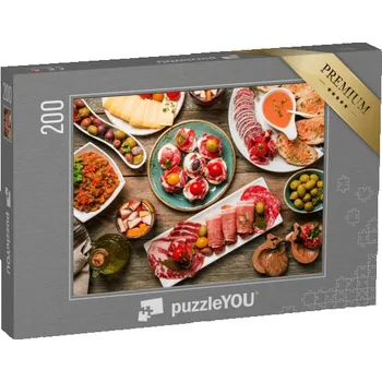 Puzzle puzzle 200 dílků „Španělské tapas a sangria“